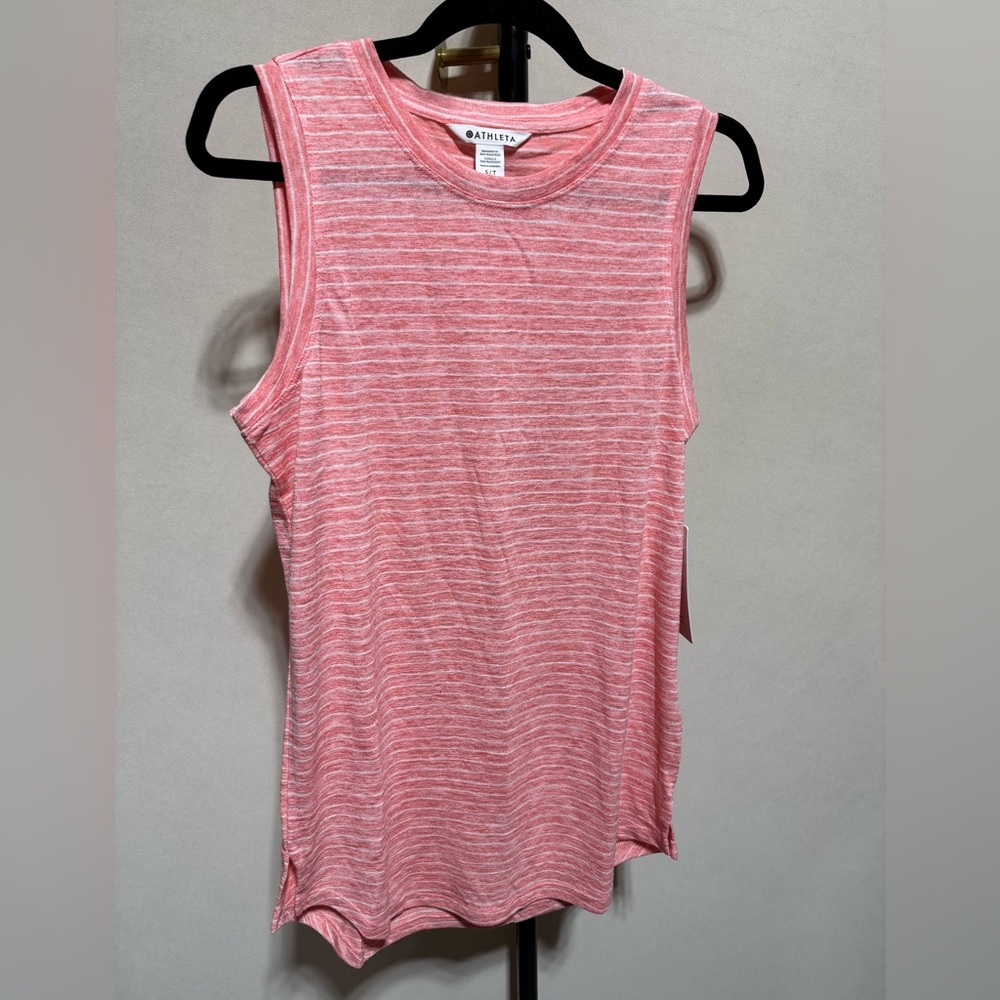 NWT 🎉 Athleta Breezy Striped Tank  - Sunset Glow